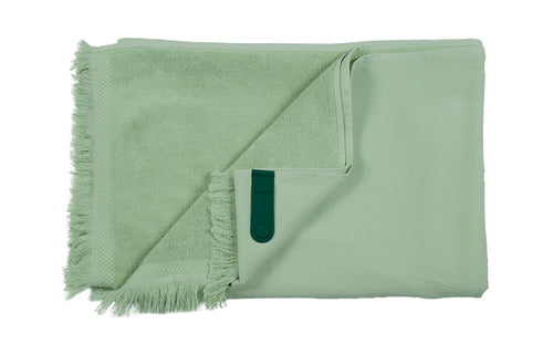 Color Mix Fouta Towel by Fermob - Olive Green.