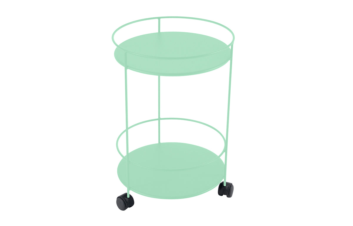 Guinguette Side Table with Wheels by Fermob - Opaline Green.