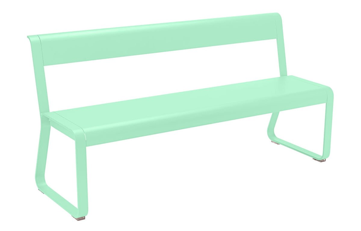 Bellevie Bench with Back by Fermob - Opaline Green.