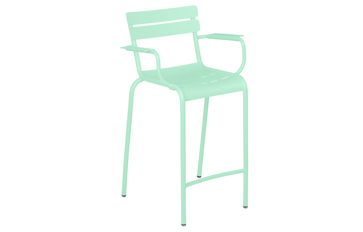 Luxembourg High Armchair by Fermob - Opaline Green (matte textured).