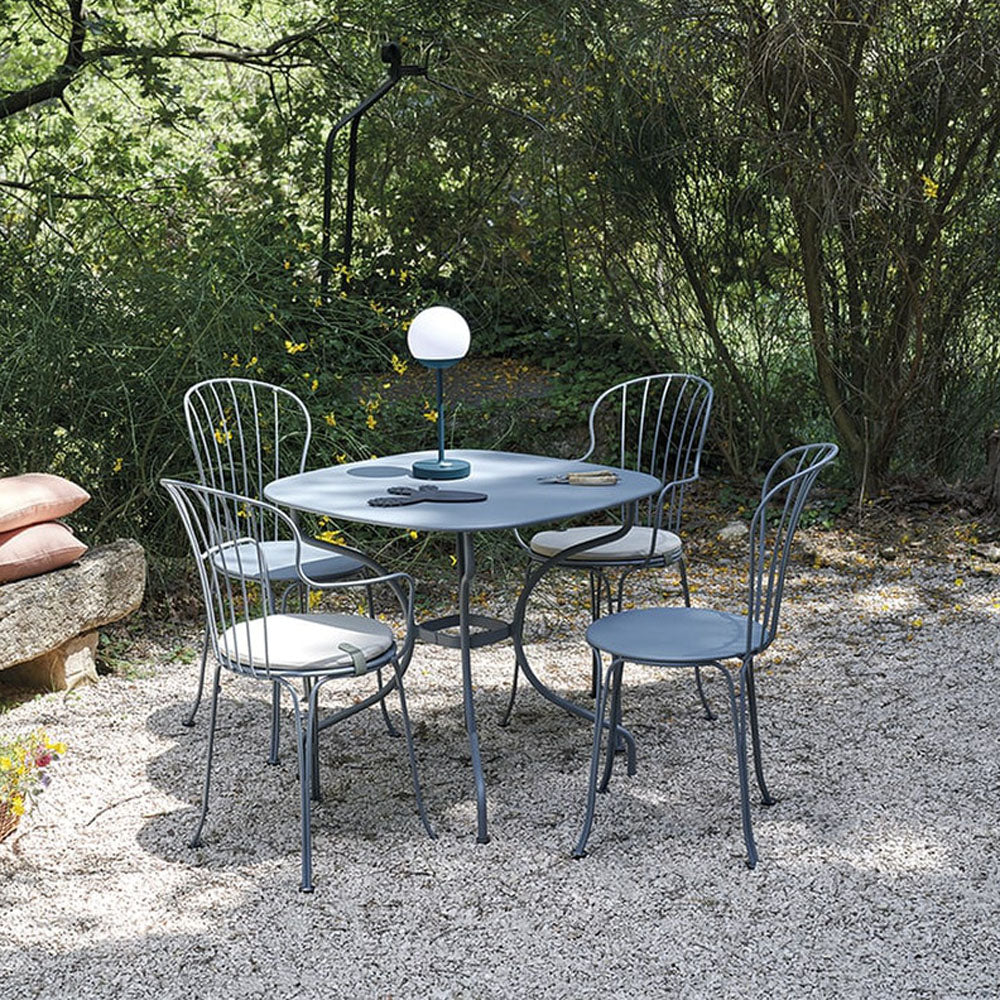 Opera+ Side Chair by Fermob, showing opera+ side chair in live shot.