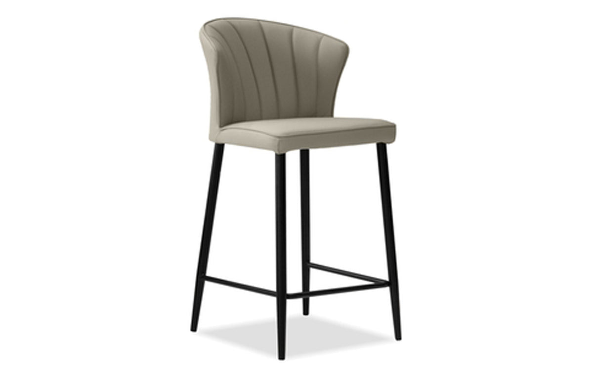 Ariel Counter Stool by Mobital - Pewter Leather.