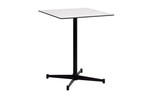 Pinto Dining Table by Mobital - Grey Square Laminate Top/Black Powder Coated Frame.