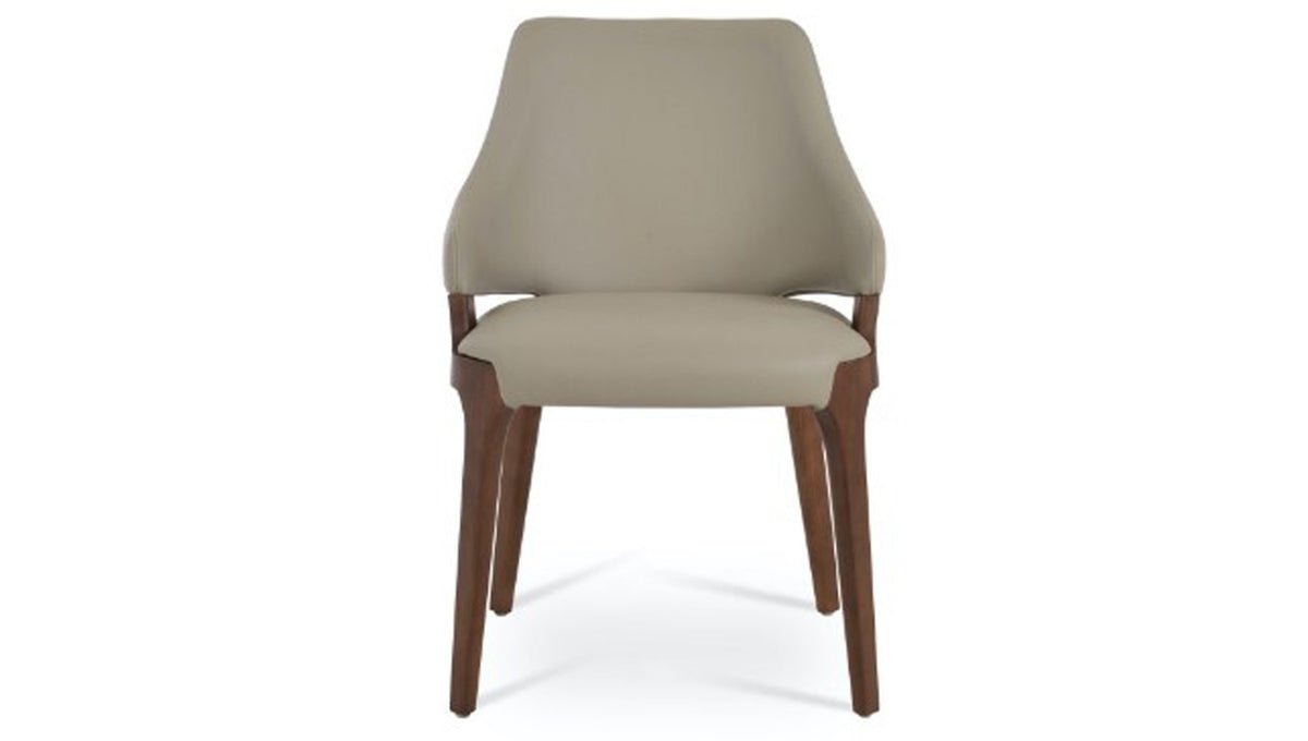 Plattner Dining Chair by SohoConcept, showing front view of plattner dining chair.