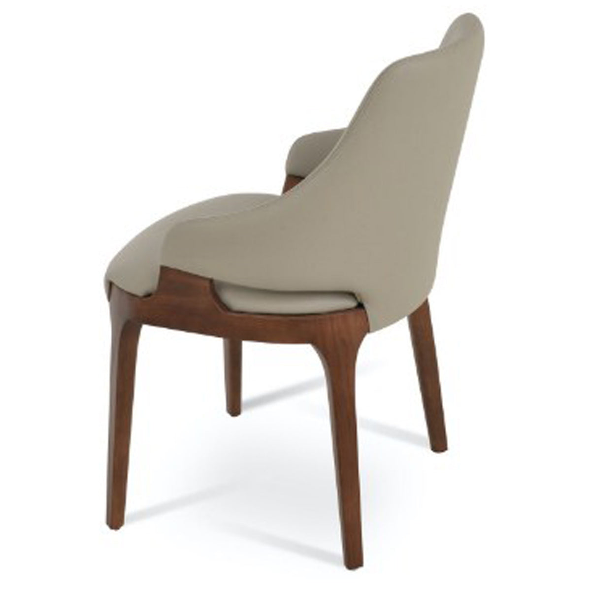 Plattner Dining Chair by SohoConcept, showing side view of plattner dining chair.