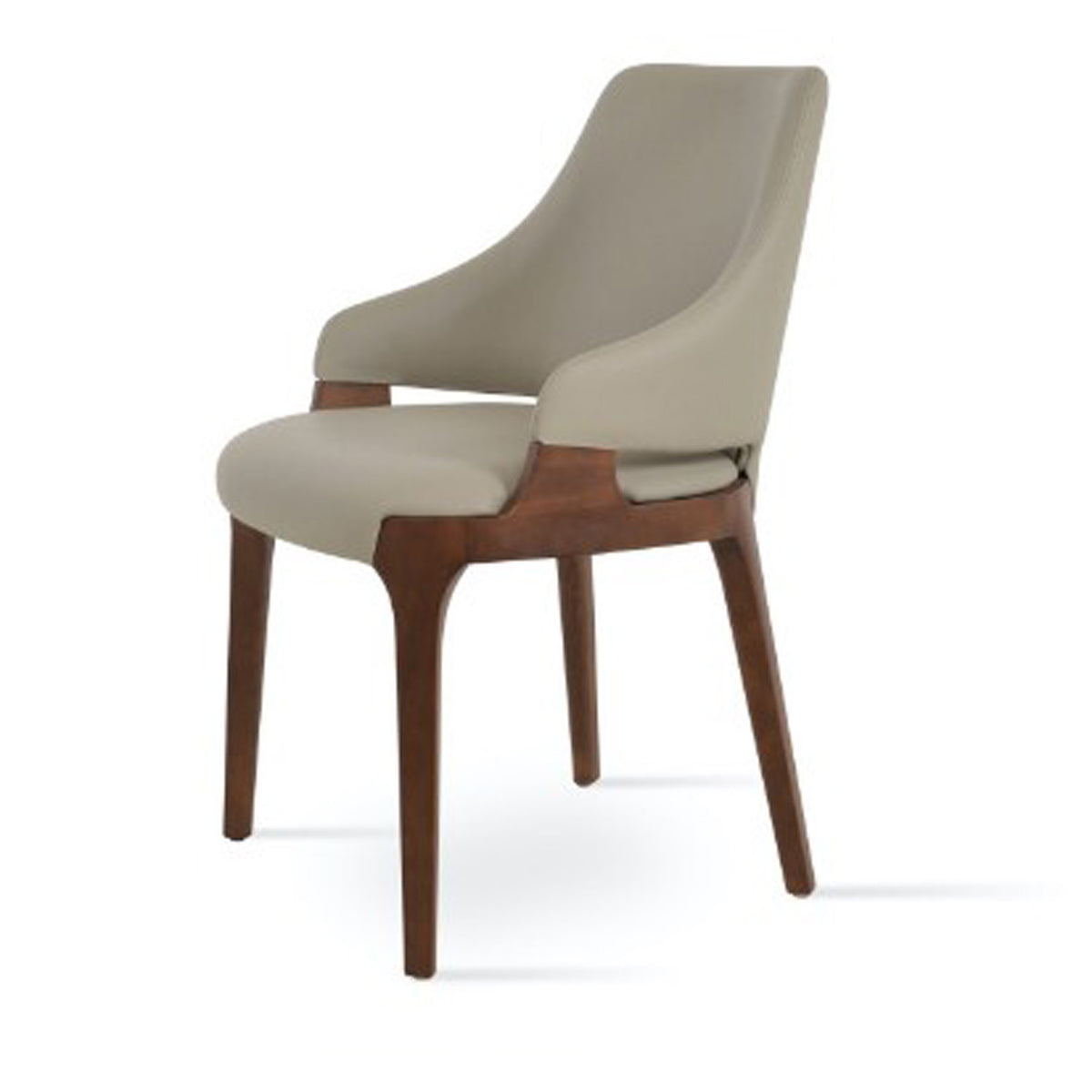 Plattner Dining Chair by SohoConcept, showing side view of plattner dining chair.