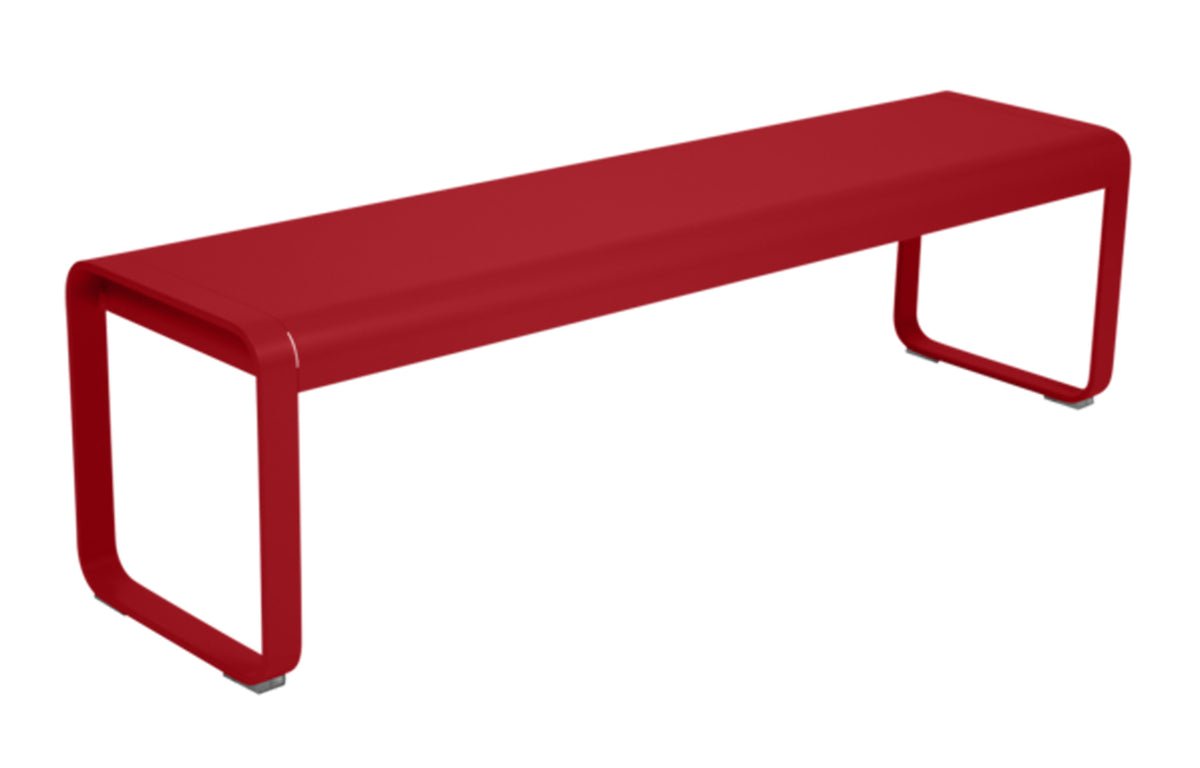 Bellevie Premium Bench by Fermob - Poppy Red.