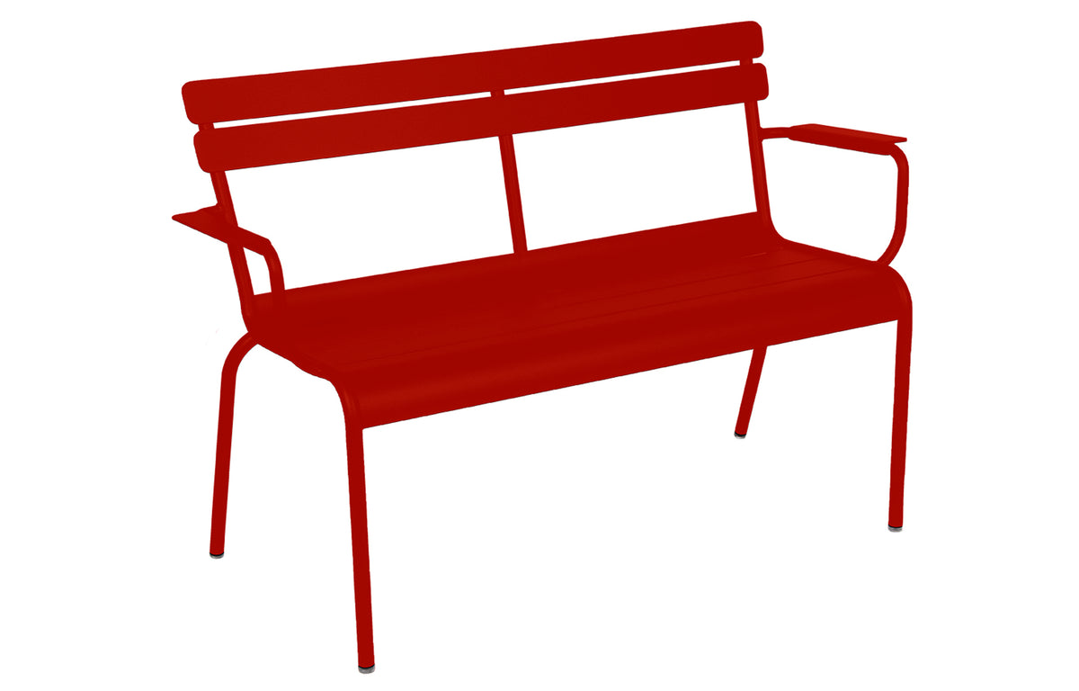 Luxembourg 2 Seat Garden Bench by Fermob - Poppy Red.