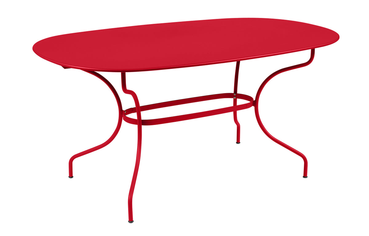 Opera+ Oval Table by Fermob - Poppy Red.