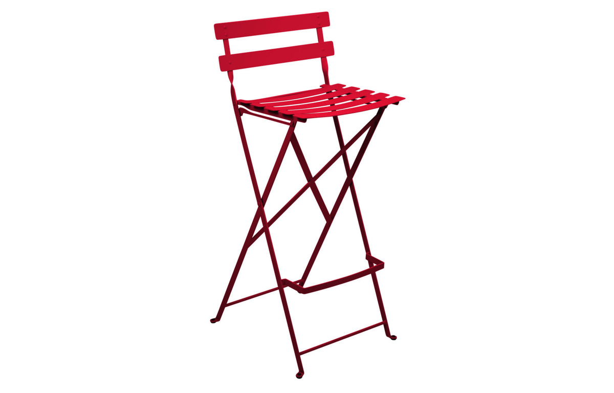 Bistro Bar Stool by Fermob - Poppy Red.