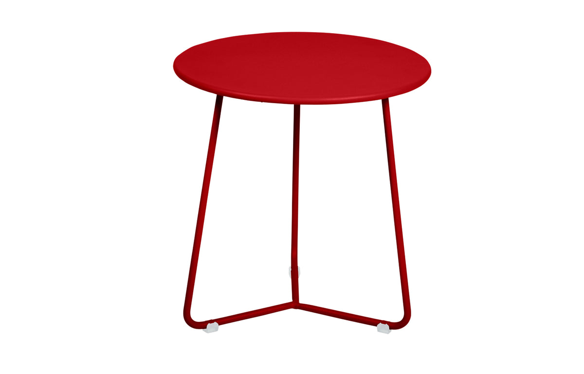 Cocotte Small Side Table by Fermob - Poppy (smooth metal).