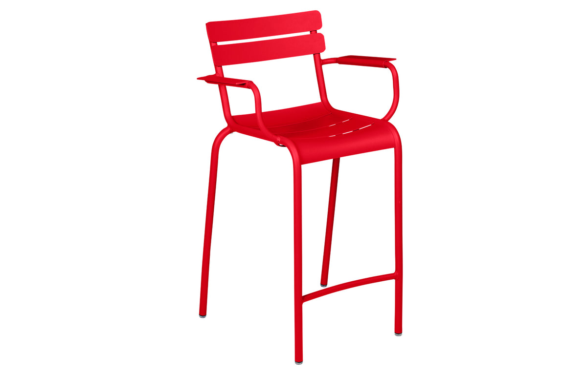 Luxembourg High Armchair by Fermob - Poppy (smooth metal).