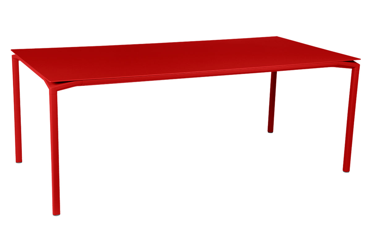 Calvi Dining Table by Fermob - Poppy (smooth metal).