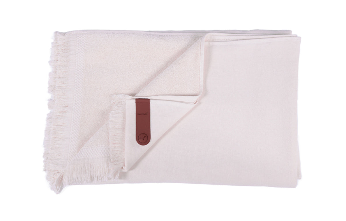 Color Mix Fouta Towel by Fermob - Powder Pink.