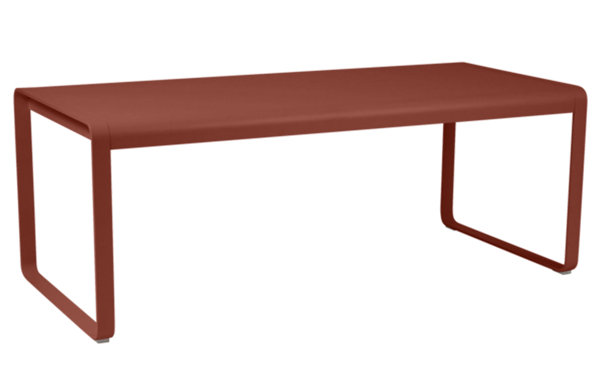 Bellevie Table by Fermob - 77", Red Ochre (matte textured).