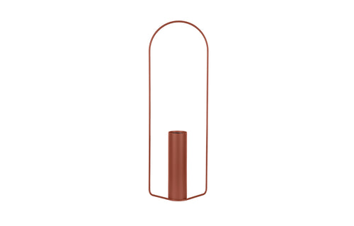 Itac Vase by Fermob - Cylandrical Red Ochre (matte textured).