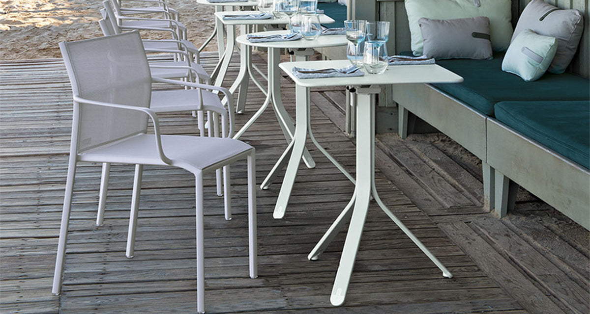 Resto Table by Fermob, showing resto table in live shot.