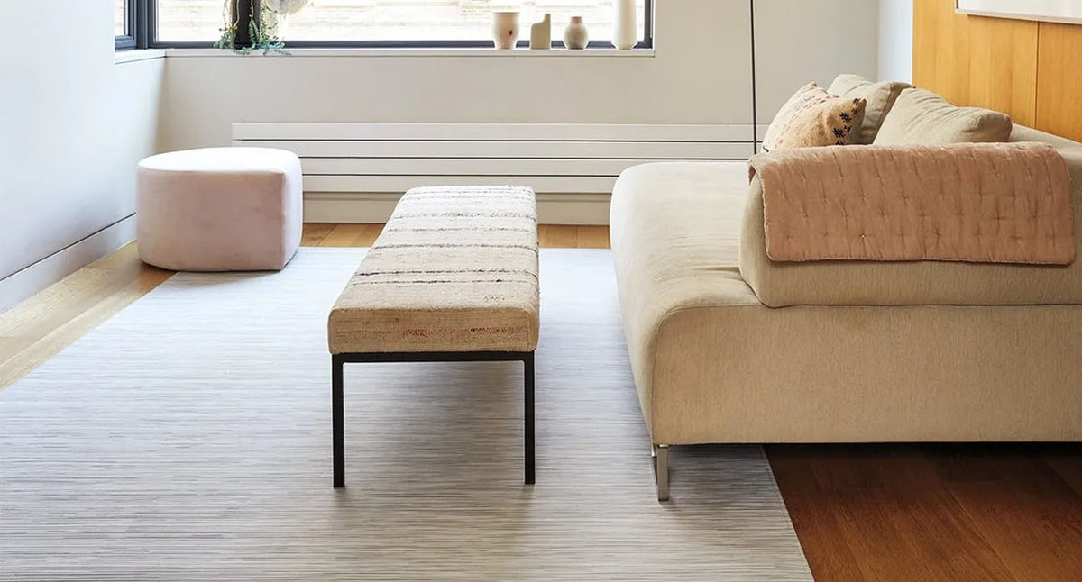 Rib Weave Woven Floor Mat by Chilewich, showing rib weave woven floor mat in live shot.