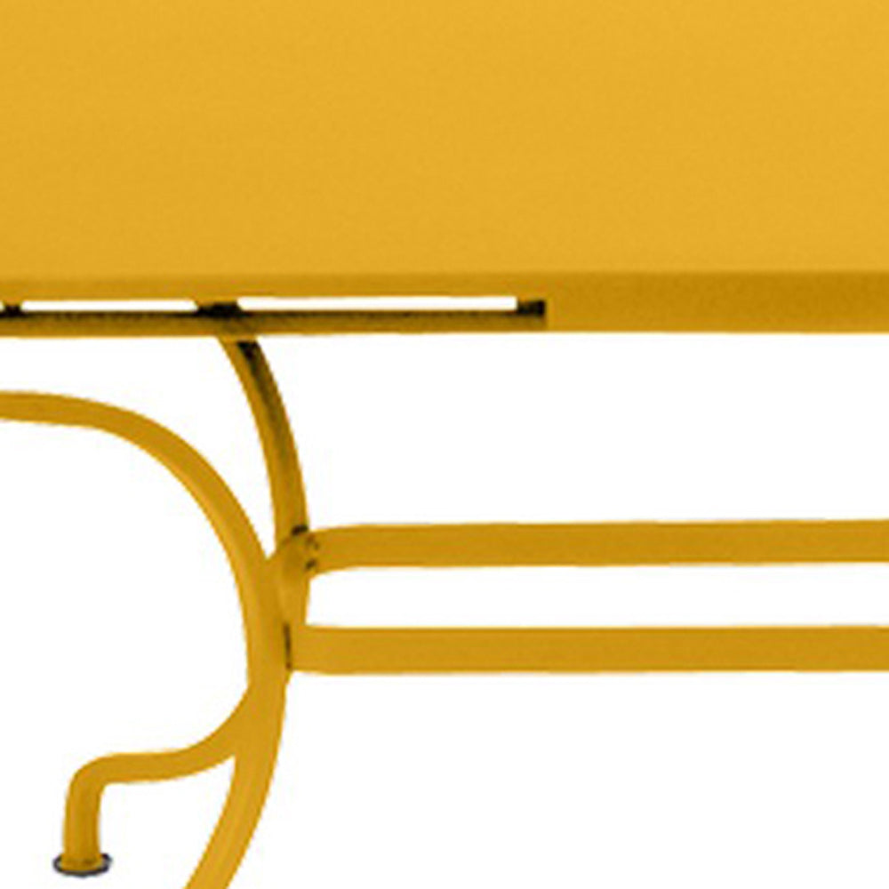 Romane Extending Table by Fermob, showing closeup view of romane extending table.