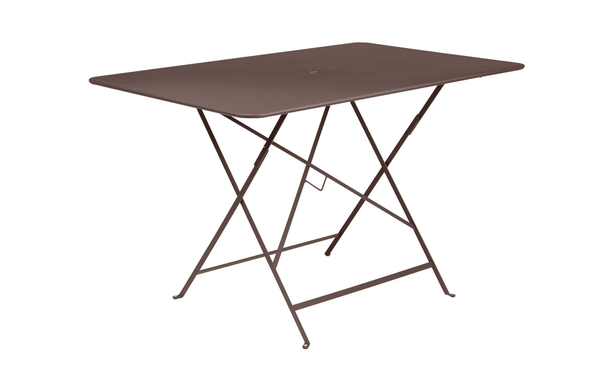 Bistro Table by Fermob - 46" Rectangular, Russet (speckled matte textured).