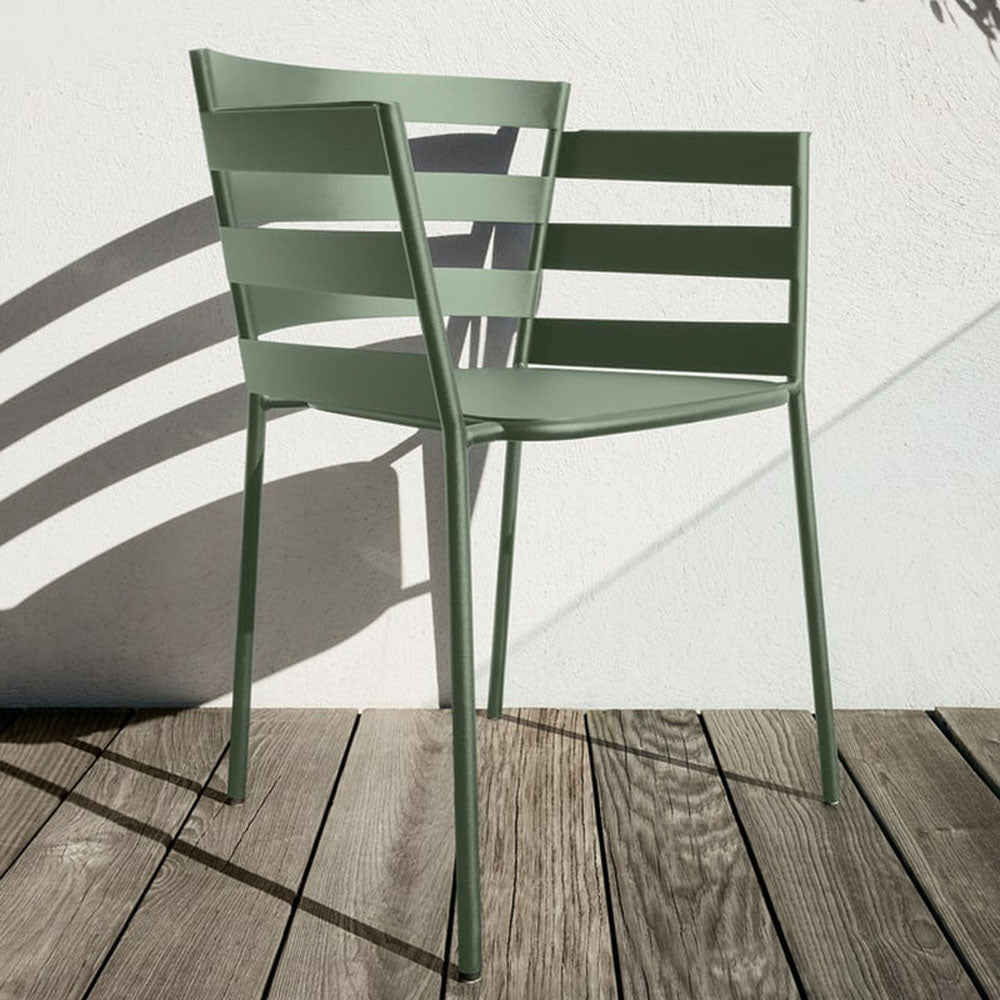 Rythmic Armchair by Fermob, showing rythmic armchair in live shot.