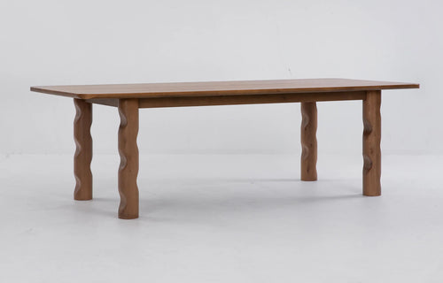 Wave Dining Table by Sun at Six - Sienna Wood.