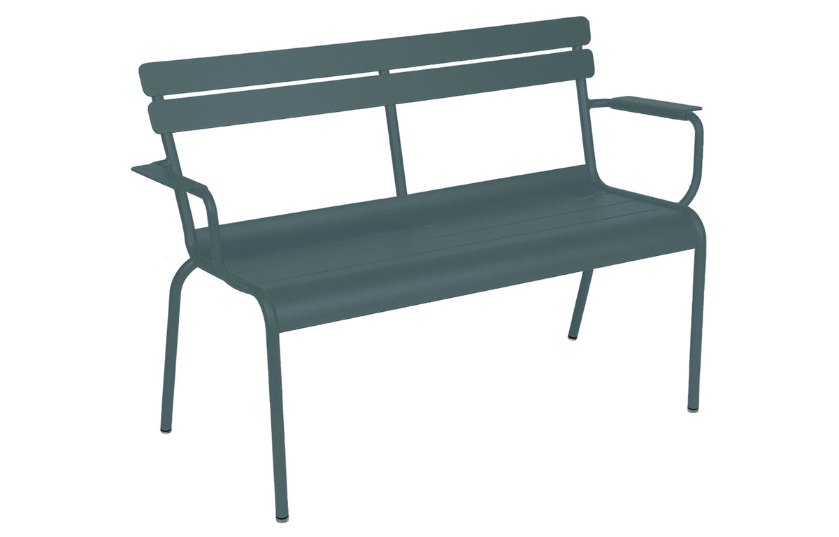 Luxembourg 2 Seat Garden Bench by Fermob - Storm Grey.