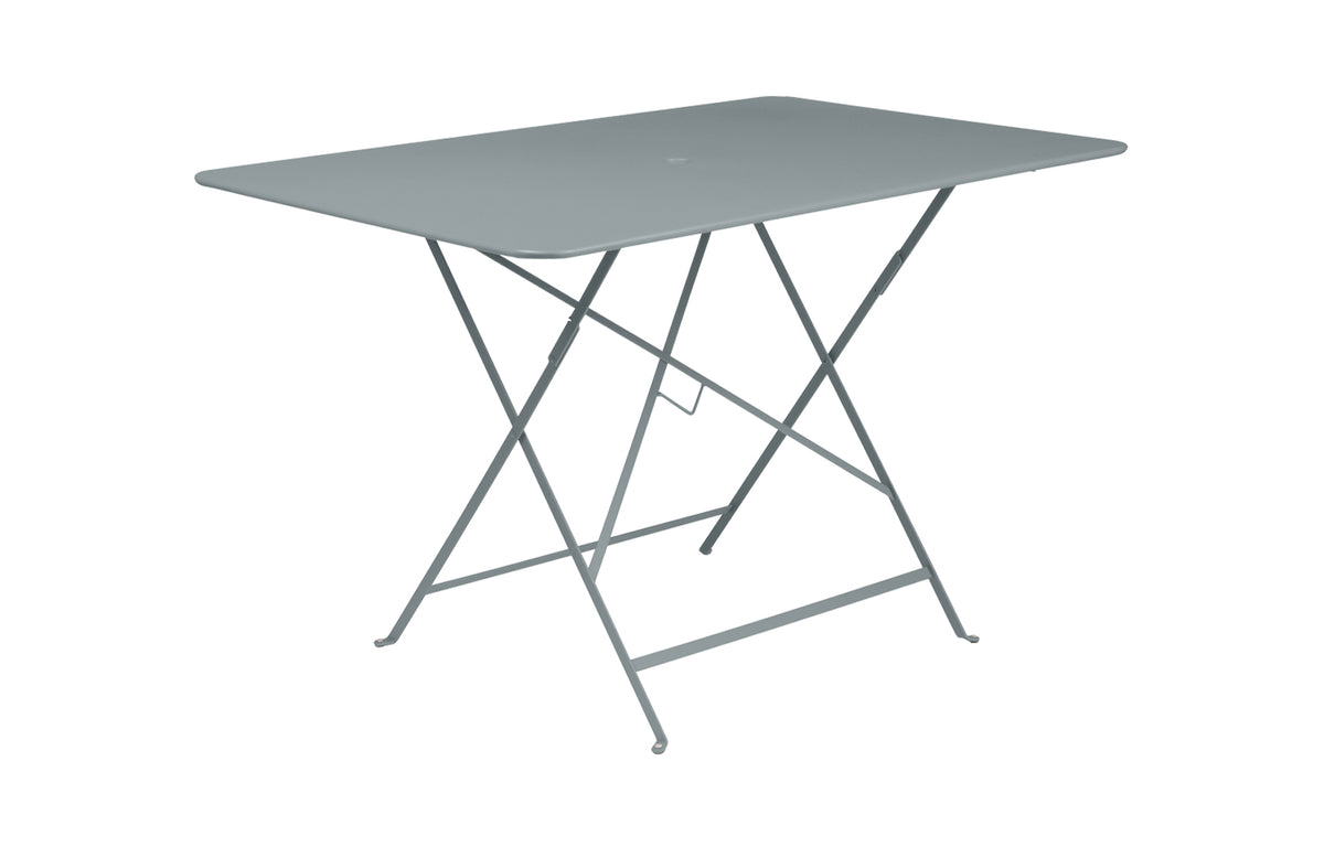 Bistro Table by Fermob - 46" Rectangular, Storm Grey (speckled matte textured).