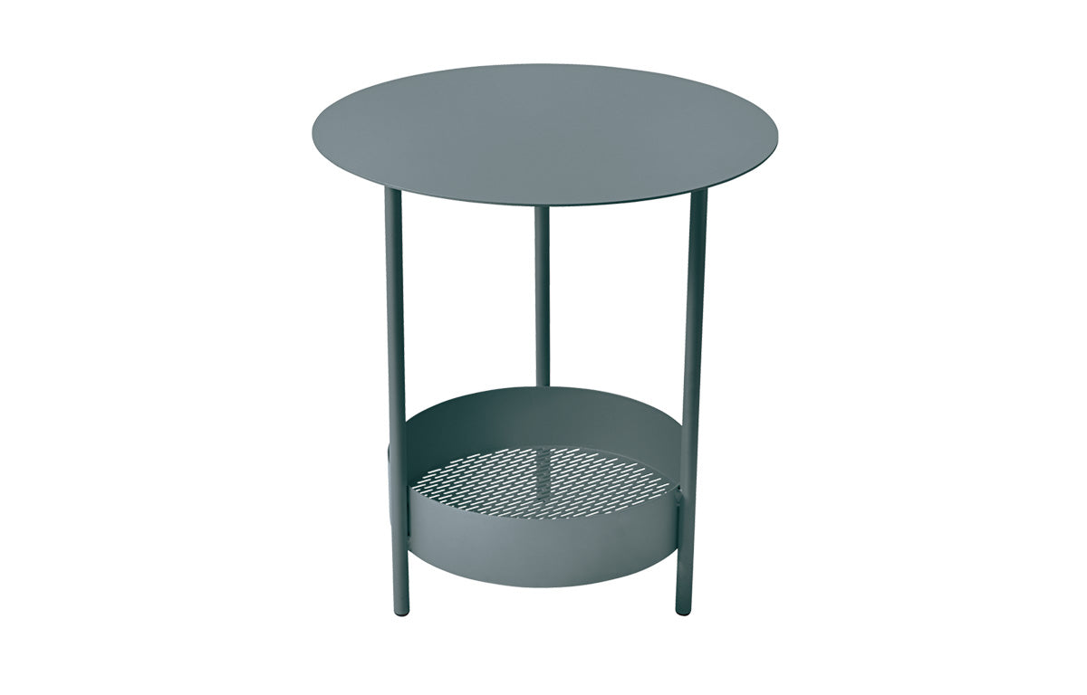 Salsa Side Table by Fermob - Storm Grey (speckled matte textured).