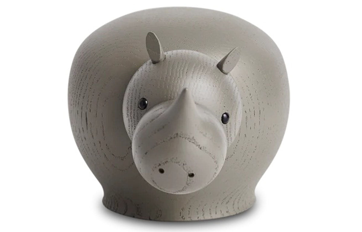 Rina Rhinoceros Set by Woud - Taupe, Medium 2 Pieces.