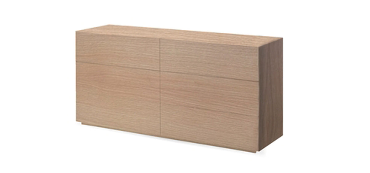 Vex Double Dresser by Mobital, showing left angle view of vex double dresser.