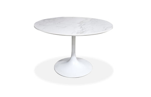 Baux Dining Table by Mobital - White Ceramic.