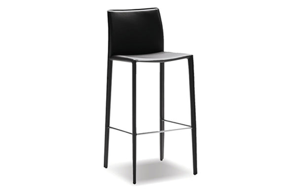 Zak Counter Stool by Mobital - Black Leather.