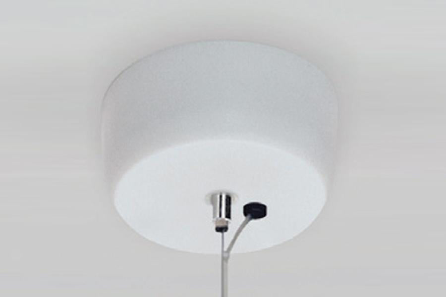 Abeo LED Pendant by Cerno, showing canopy for abeo led pendant in live shot.