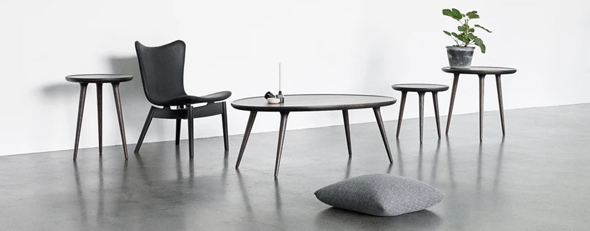 Accent Oval Lounge Table by Mater, showing accent oval lounge table in live shot.