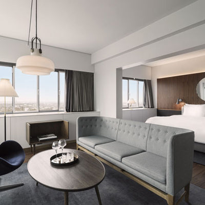 Accent Oval Lounge Table by Mater, showing accent oval lounge table in live shot.