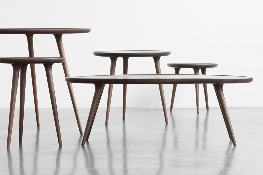 Accent Oval Lounge Table by Mater, showing accent oval lounge table in live shot.