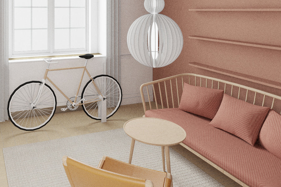 Accent Side Table by Mater, showing accent side table in live shot.