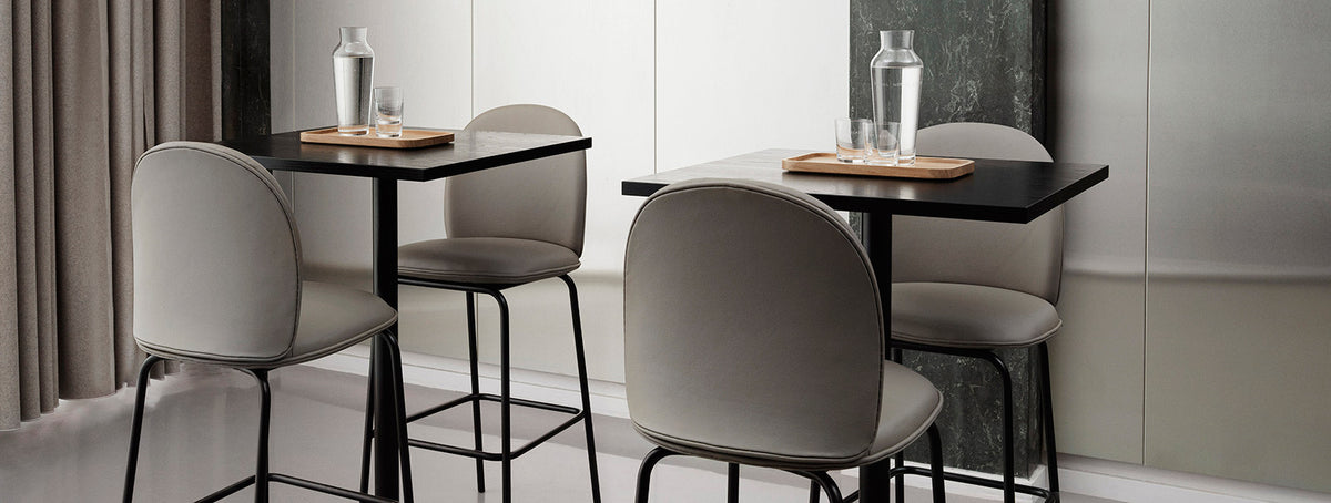 Ace Bar Upholstery Chair by Normann Copenhagen, showing ace bar upholstery chairs in live shot.