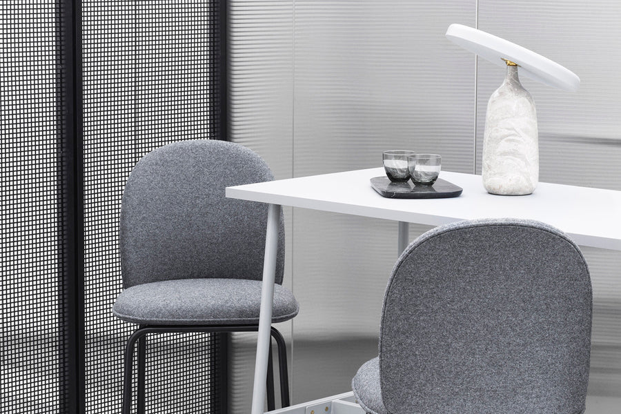 Ace Bar Upholstery Chair by Normann Copenhagen, showing ace bar upholstery chairs in live shot.