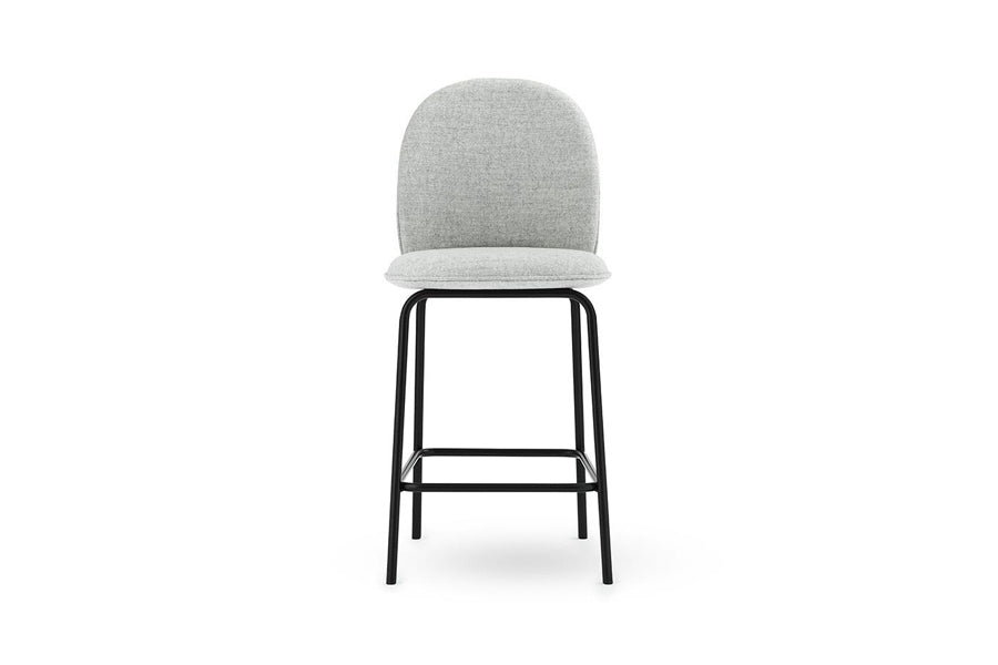 Ace Bar Upholstery Chair by Normann Copenhagen, showing front view of ace bar upholstery chair in 39" height/group 2 fabrics.