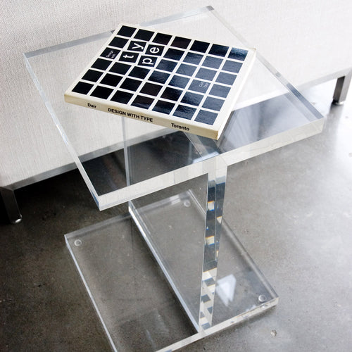 Acrylic I-Beam Table by Gus Modern, acrylic edges are flame polished for clarity and smooth finish.