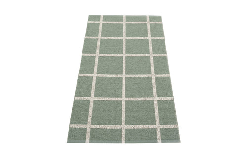 Ada Army & Metallic Stone Runner Rug by Pappelina - 28