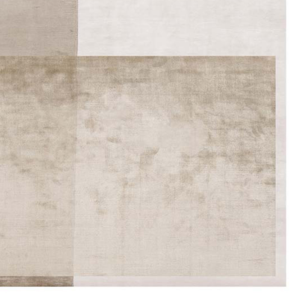 Ager Pio Santi AS102 Rug by Second Studio, showing closeup view of ager pio santi as102 rug by second studio in selections of soft beige.