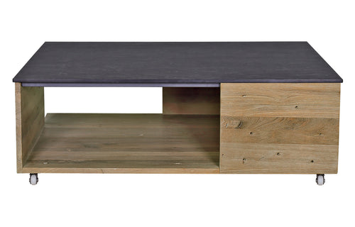 Aiko Multifit Table by Mamagreen - Original Teak Wood, Slate HPL.