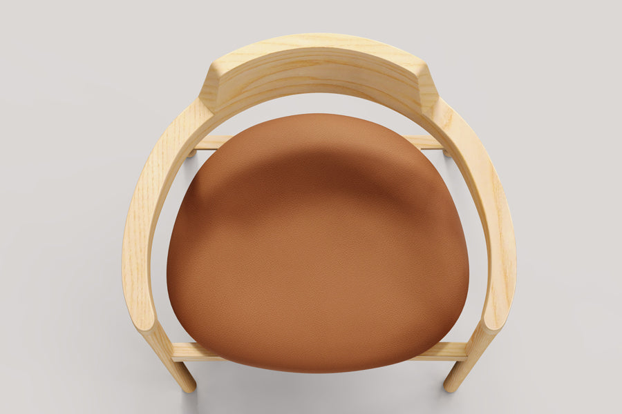 Alek Chair by B&T, showing alek chair in live shot.