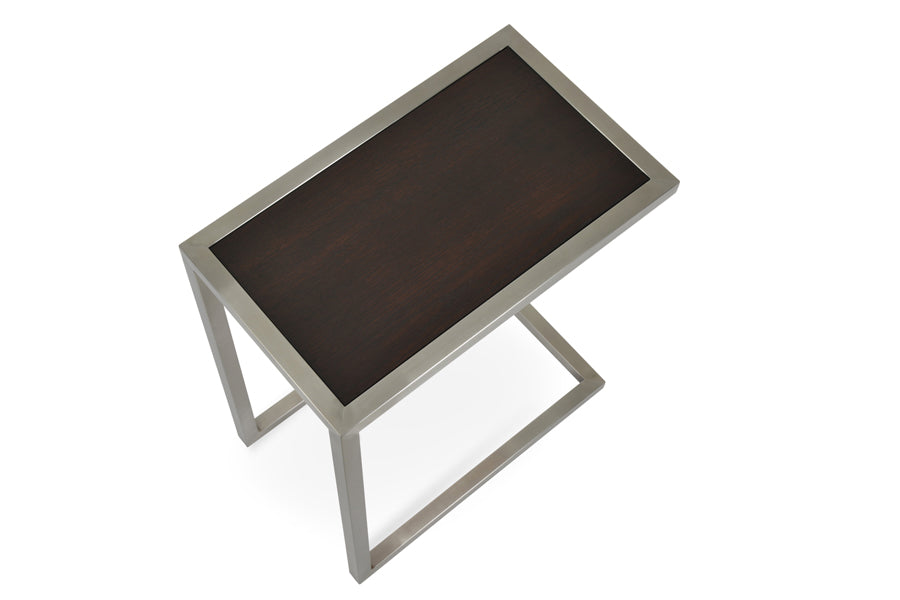 Alfa End Table by sohoConcept, showing back angle view of end table.