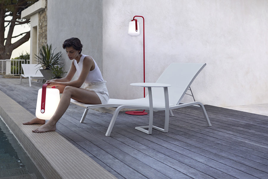 Alize Sunlounger by Fermob, showing alize sunlounger in live shot.