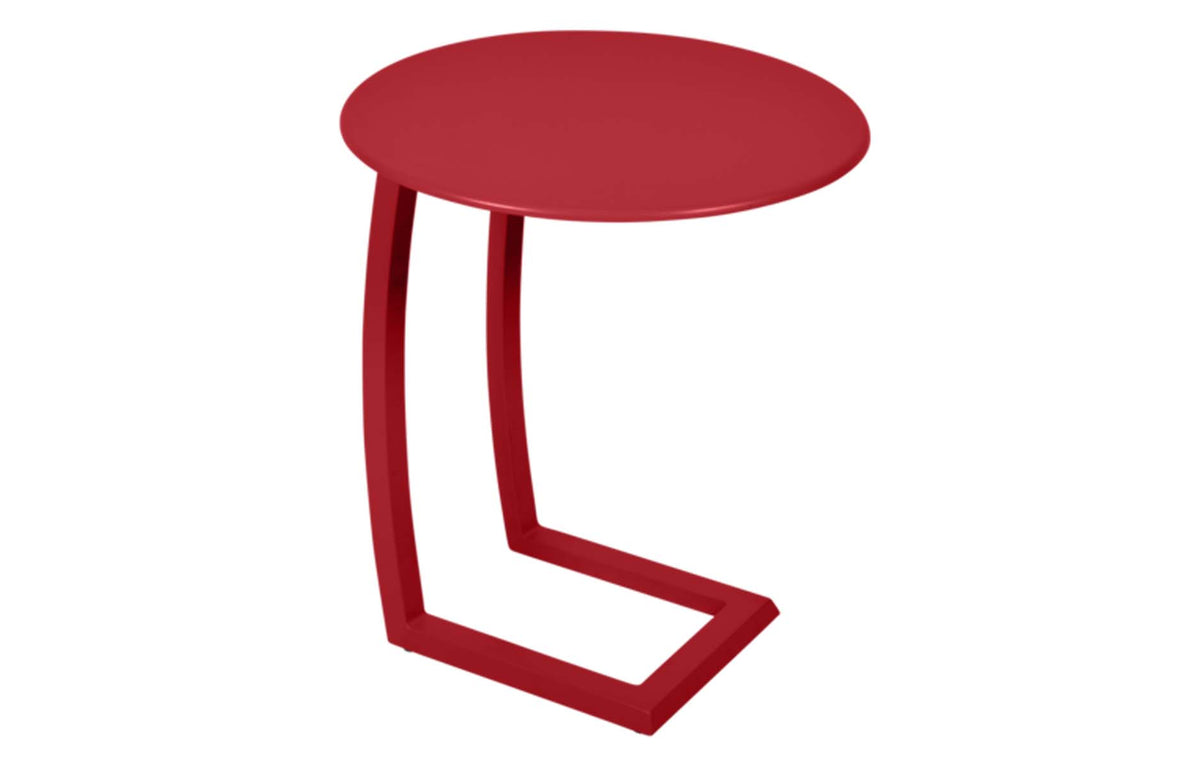 Alize Round Offset Low Table by Fermob - Poppy Red.