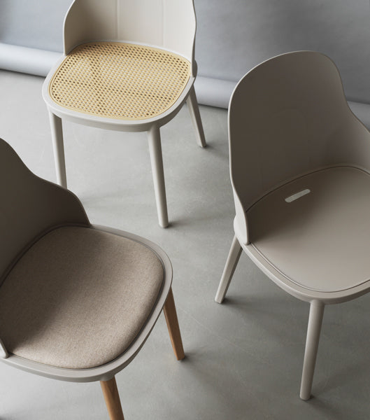 Allez PP Dining Chair Oak Legs by Normann Copenhagen, showing allez pp dining chair oak legs in live shot.